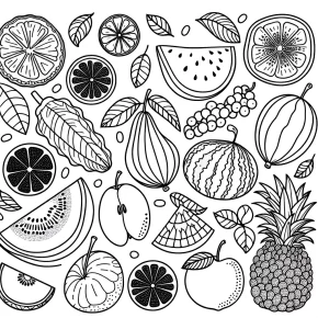 fruit coloring pages