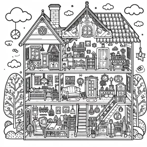 gabby dollhouse coloring pages