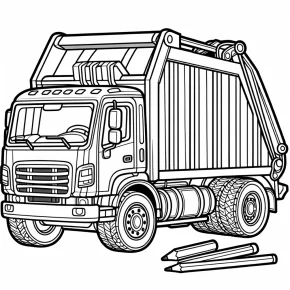 garbage truck coloring page