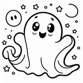 ghost coloring page