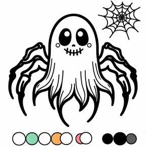 ghost spider coloring page