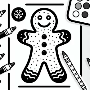 gingerbread coloring page