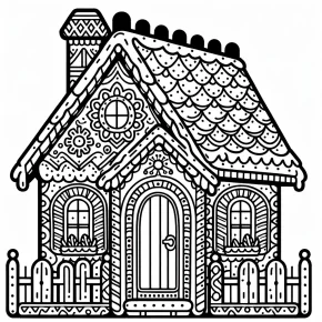 gingerbread house coloring pages