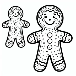 gingerbread man coloring page