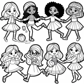 girls coloring pages