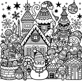 goofy christmas coloring pages