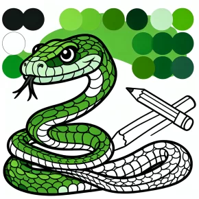 green anaconda coloring pages