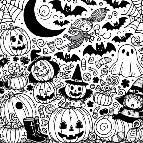 halloween coloring book pages