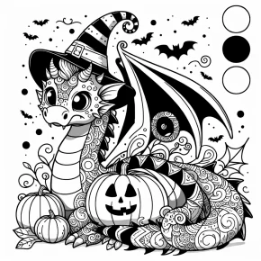 halloween dragon coloring pages