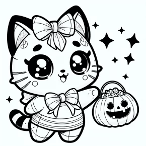 halloween hello kitty coloring pages