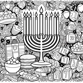 hanukkah coloring pages