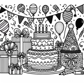 happy birthday coloring page