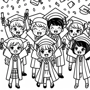 happy graduation coloring pages