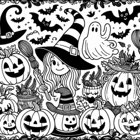 happy halloween coloring pages