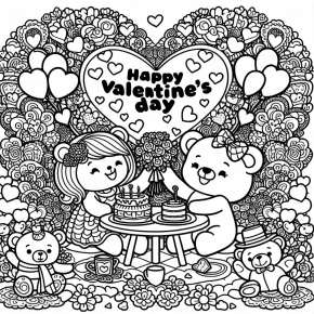 happy valentines day coloring pages