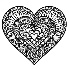 heart coloring page