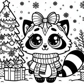 hello kitty christmas coloring pages