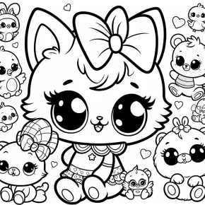 hello kitty friends coloring pages