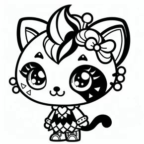 hello kitty kuromi coloring pages