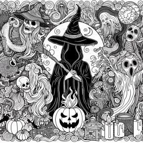 horror movie coloring pages