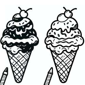 ice cream coloring page