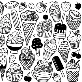 ice cream coloring pages