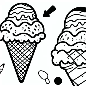 ice cream cone coloring page