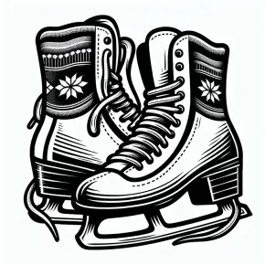 ice skates coloring pages