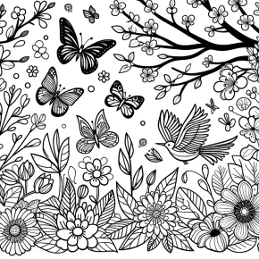 adult spring coloring pages