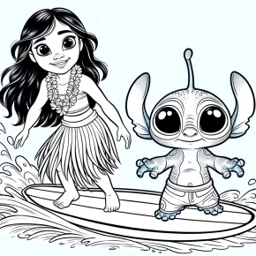 lilo and stitch surfing.