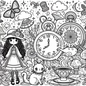 alice in wonderland coloring pages