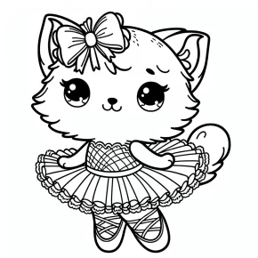 hello kitty ballerina coloring pages