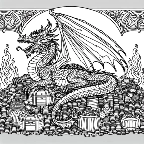 a dragon protecting a hoard.