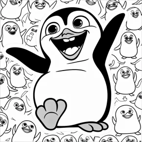 happy feet coloring pages