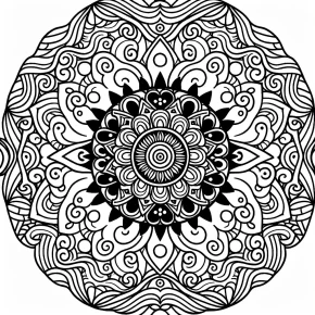 a mandala with wave designs.