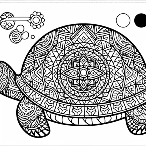 mandala turtle coloring pages