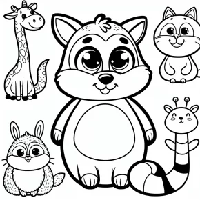 coloring pages funny animals