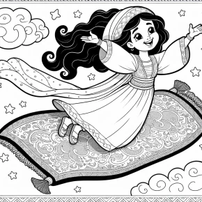 jasmine flying on a magic carpet.