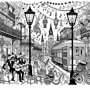 new orleans coloring pages