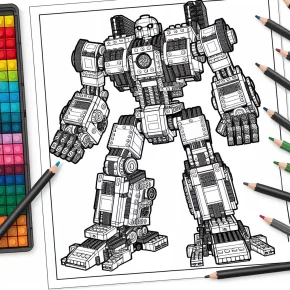 lego robot coloring pages