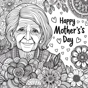 mother's day coloring pages grandma