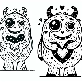 love monster coloring pages