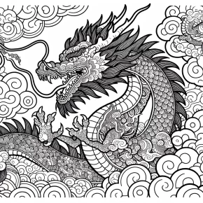 year of the dragon coloring pages