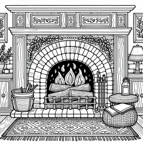 a cozy fireplace.