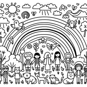 green rainbow friends coloring pages