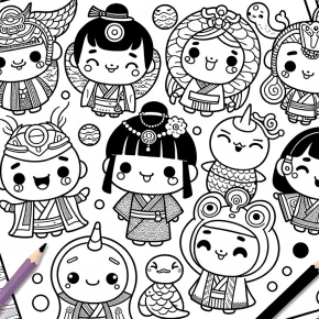 sanrio coloring pages all characters