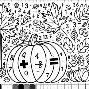 fall math coloring pages