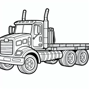 flatbed truck coloring pages