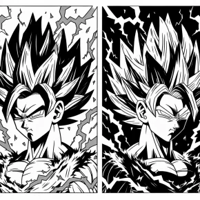 goku vs vegeta coloring pages