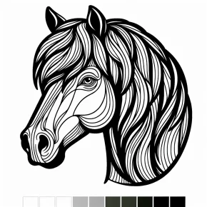 horse head coloring pages